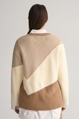Pull relaxed en coton biologique - Beige