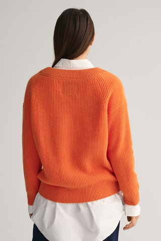 Pull relaxed en laine - Orange