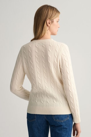 Pull regular en laine - Crème