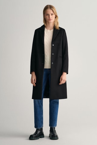 Pull regular en laine - Crème