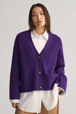 Gilet relaxed en laine - Violet