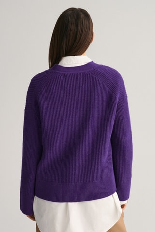 Gilet relaxed en laine - Violet