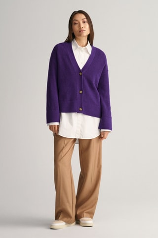 Gilet relaxed en laine - Violet