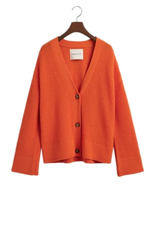 Gilet relaxed en laine - Orange