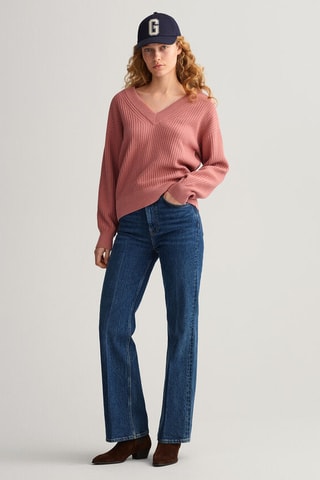 Pull relaxed en coton biologique - Rose