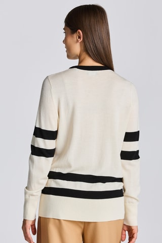 Pull en laine mérinos - Écru