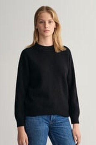 Pull relaxed en laine - Noir