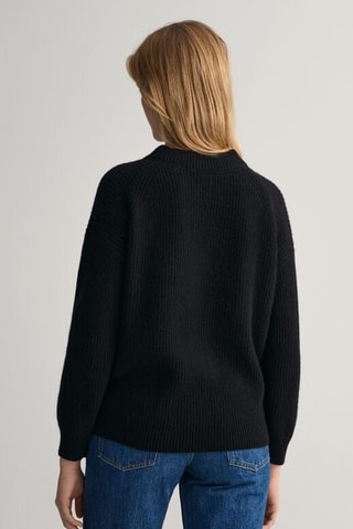 Pull relaxed en laine - Noir