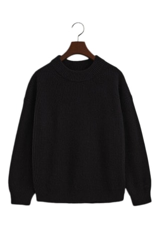 Pull relaxed en laine - Noir