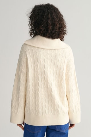 Pull relaxed en laine mérinos - Crème