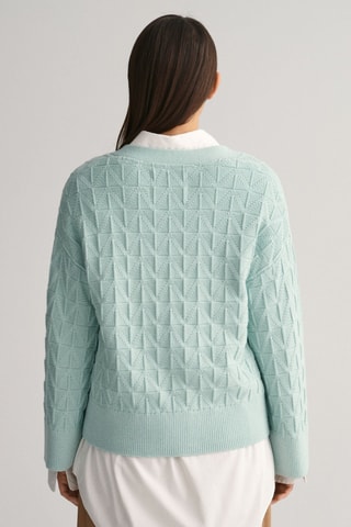 Gilet relaxed en laine mérinos - Turquoise