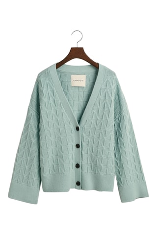 Gilet relaxed en laine mérinos - Turquoise