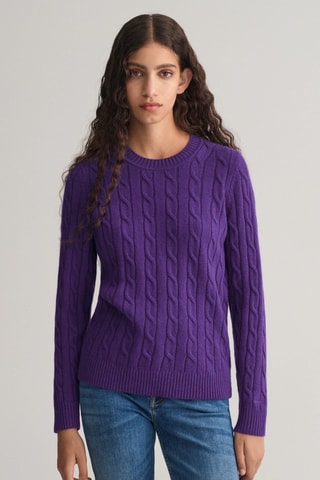 Pull regular en laine - Violet