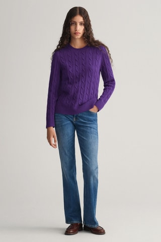 Pull regular en laine - Violet