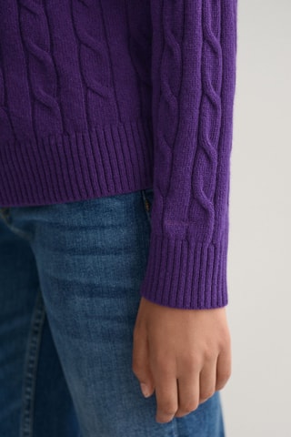 Pull regular en laine - Violet