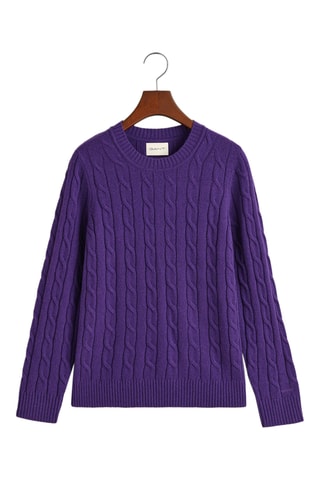 Pull regular en laine - Violet