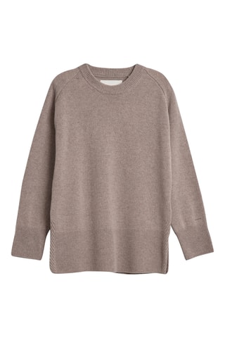 Pull relaxed en laine - Beige