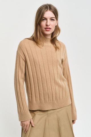 Pull relaxed en laine - Beige