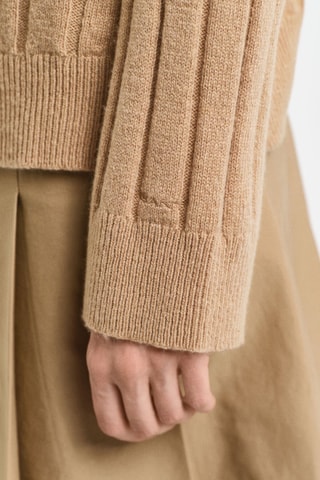 Pull relaxed en laine - Beige