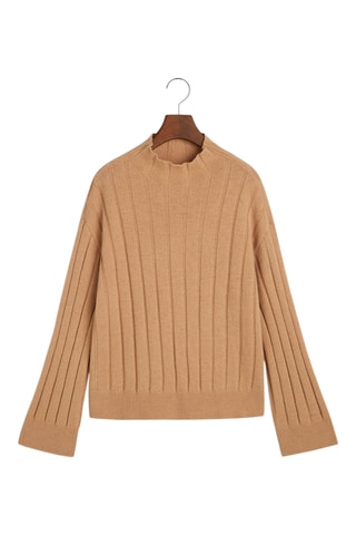 Pull relaxed en laine - Beige