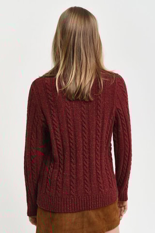 Pull regular en laine - Bordeaux
