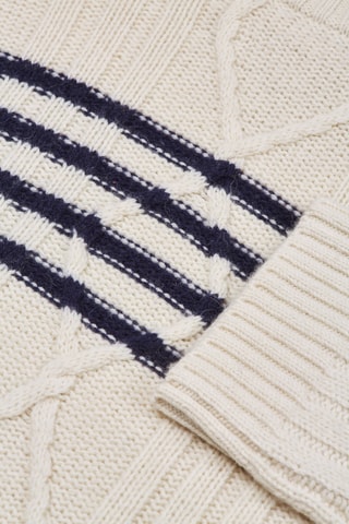 Pull relaxed en laine - Crème