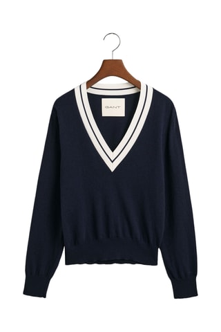 Pull regular en laine - Bleu marine