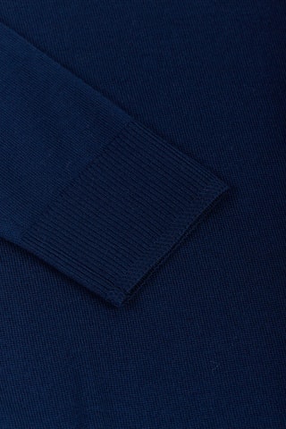 Pull relaxed en laine mérinos - Bleu marine