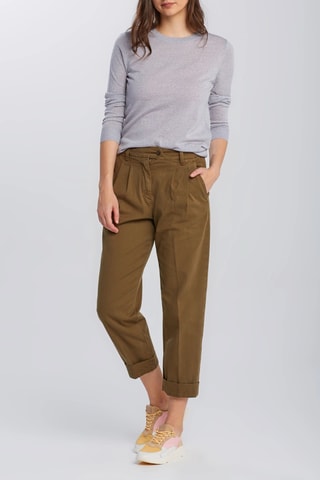 Pull relaxed en laine mérinos - Gris clair