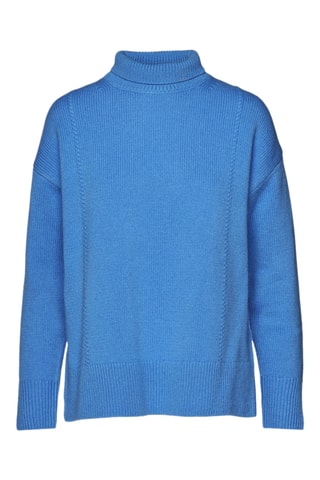 Pull oversize en laine mérinos - Bleu