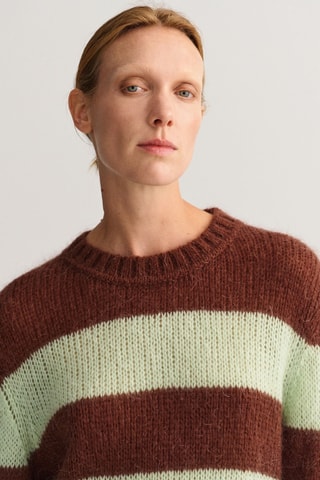 Pull en laine mérinos - Marron