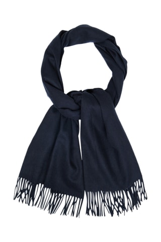 Écharpe en laine mérinos - Bleu marine