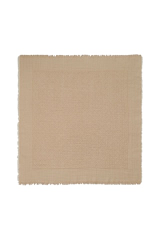Carré en laine mérinos - Crème
