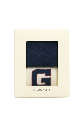 2 paires de chaussettes - Ecru et bleu marine