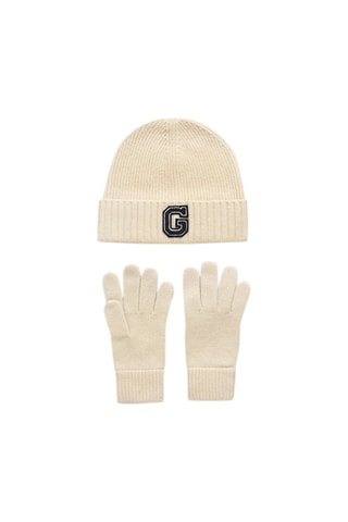 Ensemble accessoires en laine - Crème