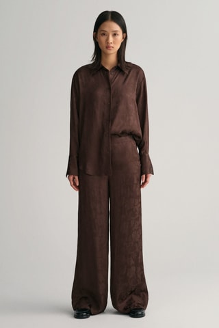 Pantalon wide legs - Marron