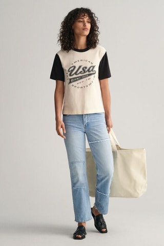 T-shirt oversize en coton biologique - Écru