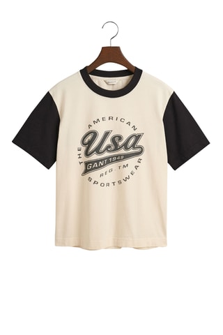 T-shirt oversize en coton biologique - Écru