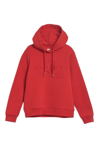 Sweat regular à capuche - Rouge