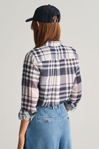 Chemise regular en soie - Bleu