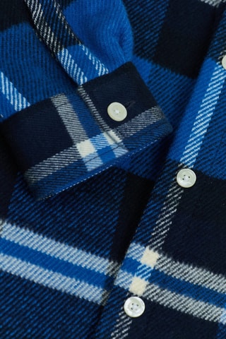 Chemise oversize en laine - Bleu