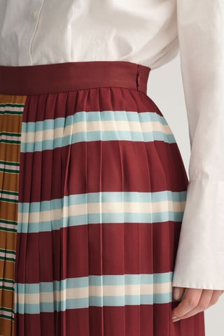 Jupe plissée midi - Bordeaux