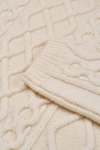 Robe pull en laine mérinos - Crème