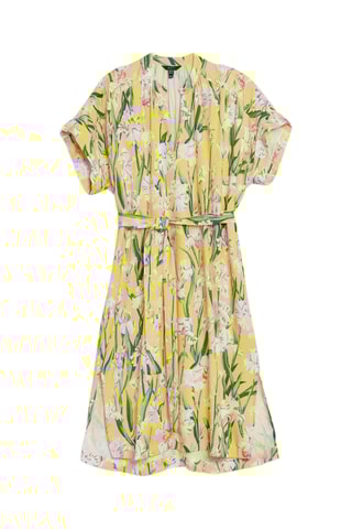 Robe midi relaxed sans manches - Jaune