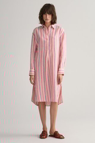 Robe chemise relaxed en lin - Rose