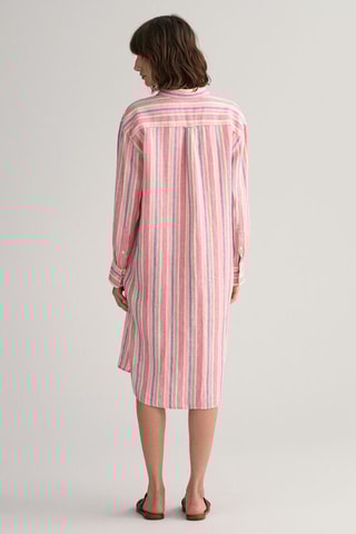 Robe chemise relaxed en lin - Rose