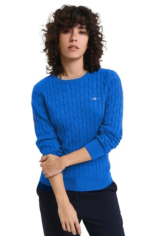Pull slim en coton biologique - Bleu