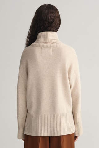 Pull relaxed en laine - Beige