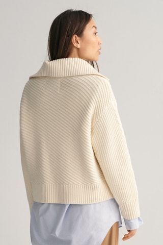 Pull relaxed en laine mérinos - Crème