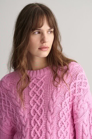 Pull relaxed en coton biologique - Rose